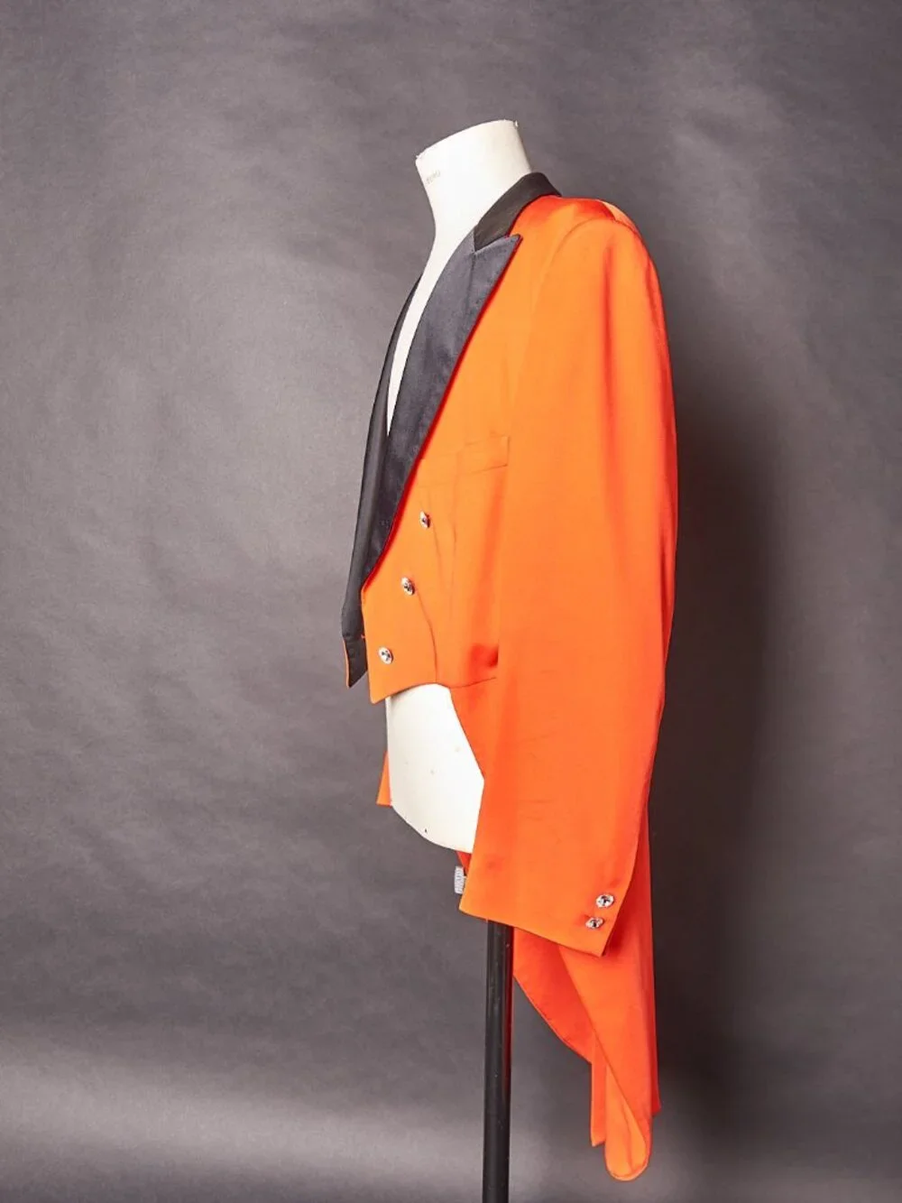 1970s Red with Black Trim and Tails Showman’s Blazer Suit Jacket